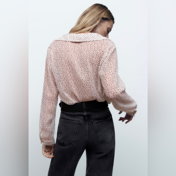 ZARA POLKA DOT PRINT SHIRT - Picture 7 of 7